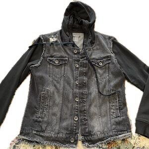 Divided Charcoal Hooded Jacket